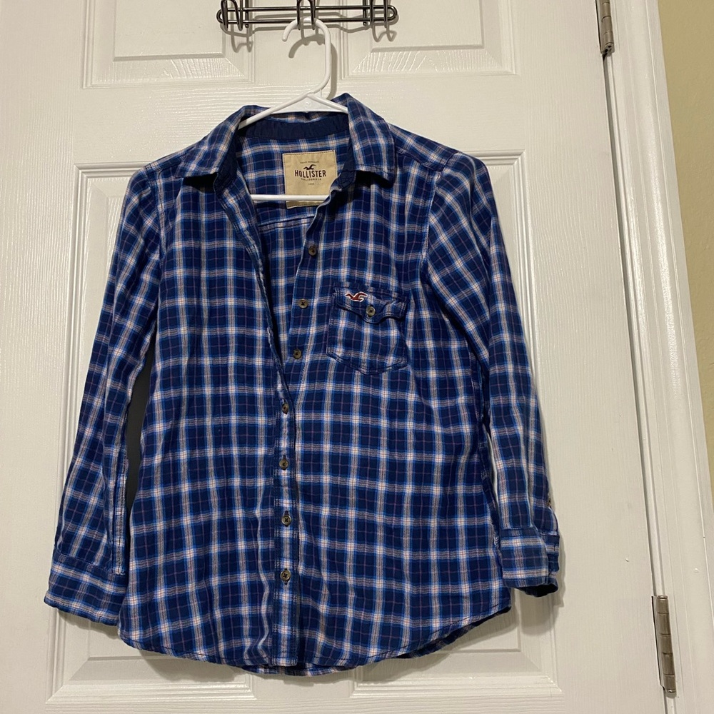 Hollister plaid top